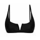 Top de bikini bralette negro ajustable con detalle de V - TOP PRETO BRA-V