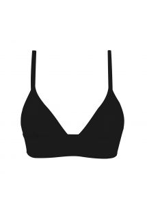 Zwarte halter bikinitop met geregen achterzijde - TOP PRETO TRI-COS