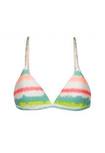 Verstelbare tie dye gestreepte driehoekige bikinitop - TOP REVELRY TRI-FIXO