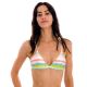 Fixed adjustable tie-dye stripe triangle top - TOP REVELRY TRI-FIXO
