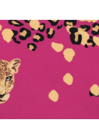 Pink leopard print bandeau top - TOP ROAR-PINK BANDEAU-RETO