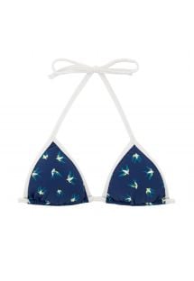 Navy blue triangle top with white ties - TOP SEABIRD MICRO