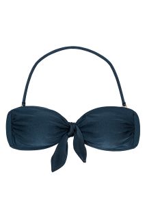 Iridescent navy blue bandeau top with removable stripes - TOP SHARK BANDEAU