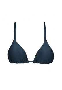 Nachtblauw iriserende driehoekige bikinitop met rechte schouderbandjes - TOP SHARK INVISIBLE