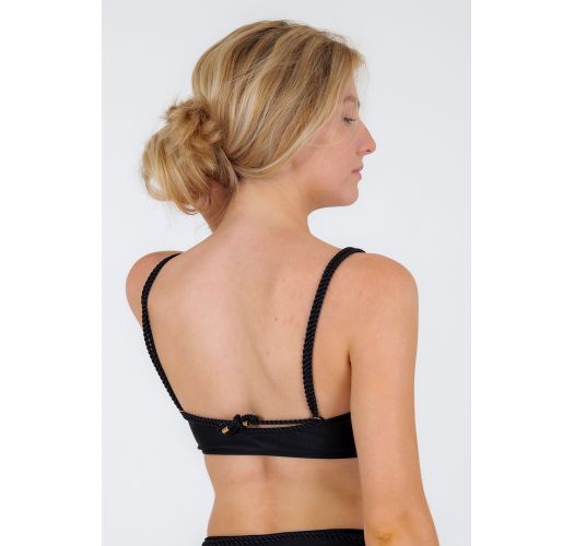 TOP SHIMMER-BLACK BANDEAU-RETO