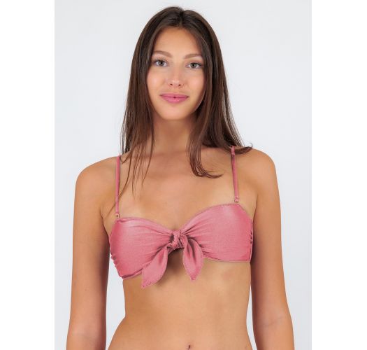 TOP SHIMMER-CONFETTI BANDEAU-KNOT