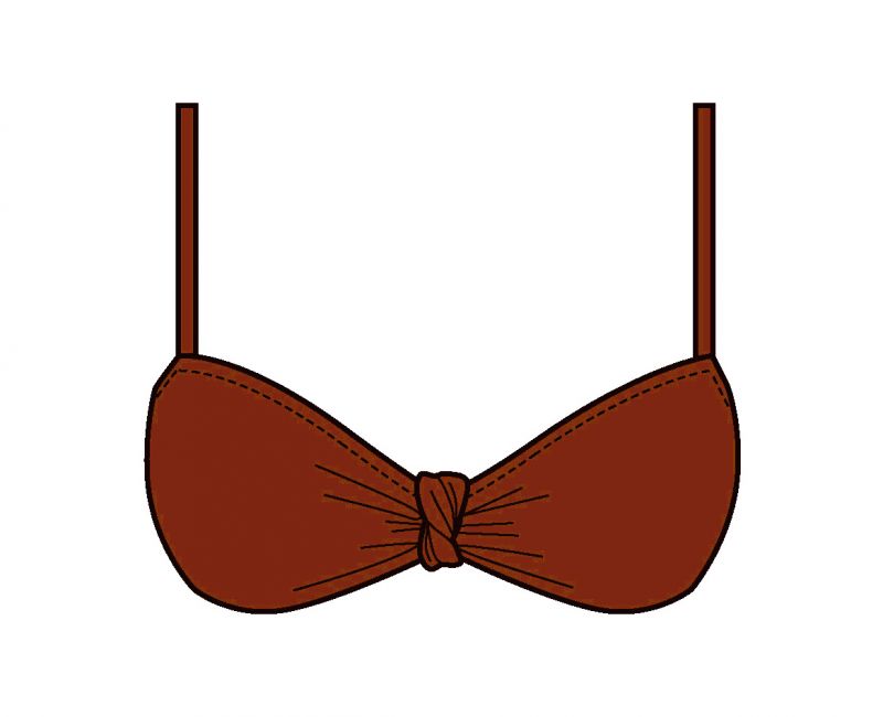 TOP SHIMMER-DIVINO BANDEAU-KNOT