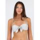 TOP SHIMMER-WHITE BANDEAU-KNOT