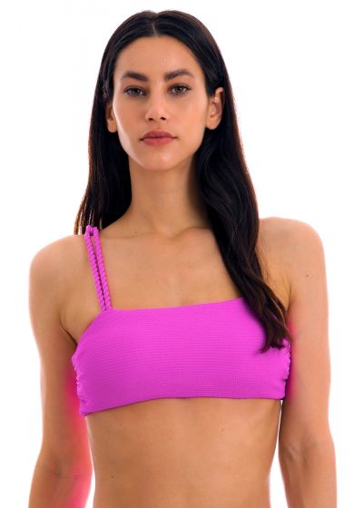 Magenta pink textured bra and twisted rope - TOP ST-TROPEZ-PINK RETO