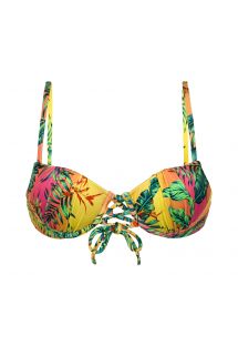 Colorful tropical push-up balconette bikini top - TOP SUN-SATION BALCONET-PUSHUP