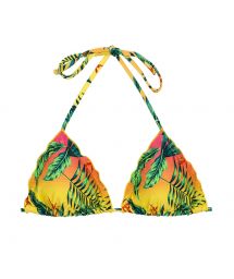 Multicolored tropical triangle top with wavy edges - TOP SUN-SATION TRI