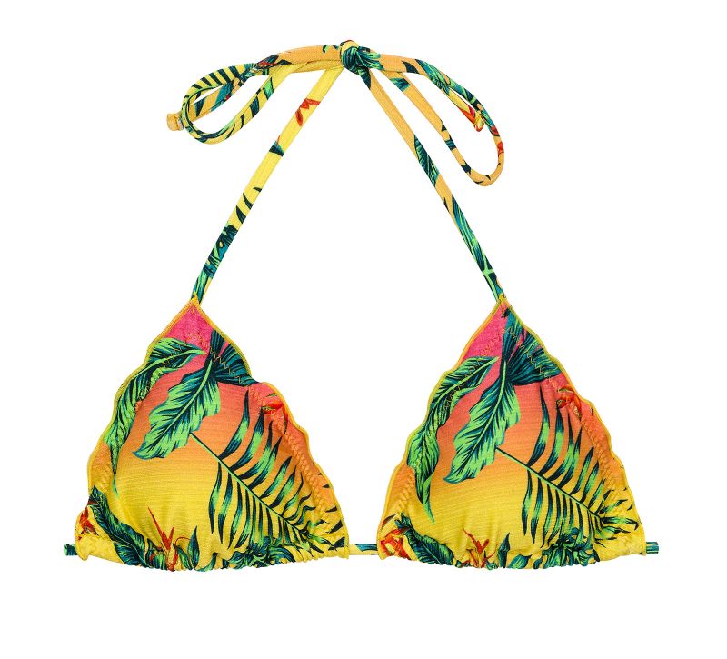 Multicolored tropical triangle top with wavy edges - TOP SUN-SATION TRI