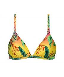 Multicolored tropical adjustable triangle bikini top - TOP SUN-SATION TRI-FIXO