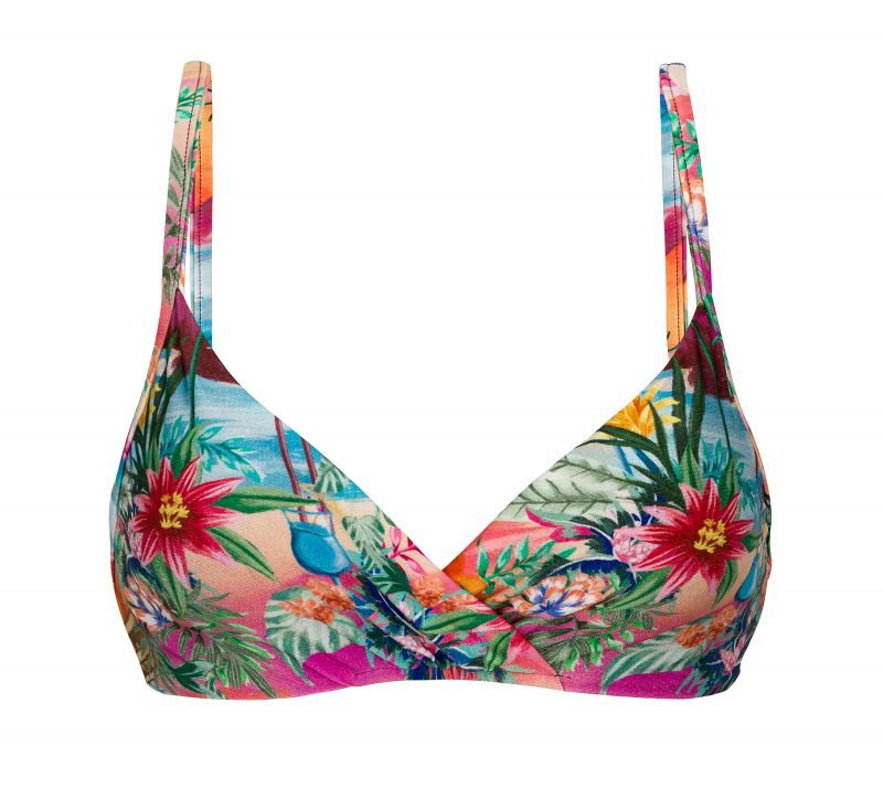 Colorful tropical underwired bralette top - TOP SUNSET BALCONET-INV