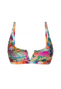 Verstelbare V halter bikinitop in tropische kleuren - TOP SUNSET BRA-V