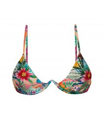 Colorful tropical V-underwire bikini top - TOP SUNSET TRI-ARO