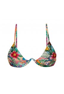 Colorful tropical V-underwire bikini top - TOP SUNSET TRI-ARO