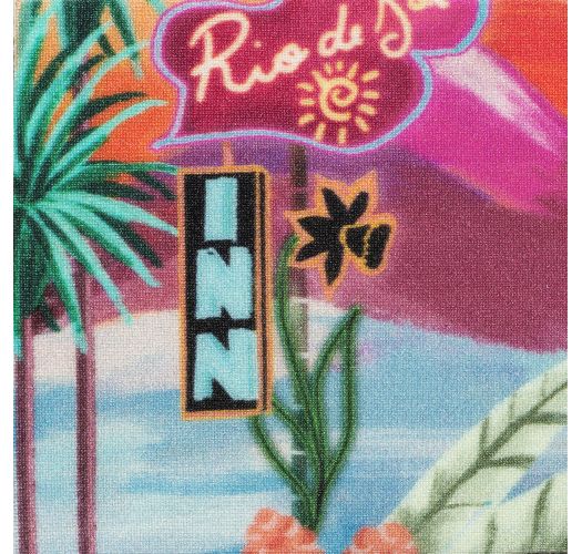 Sujetador de bikini tropical, escote en V, colorido, con aros - TOP SUNSET TRI-ARO