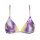 Parte superior de bikini triangular con efecto teñido en violeta y amarillo - TOP TIEDYE-PURPLE TRI-FIXO