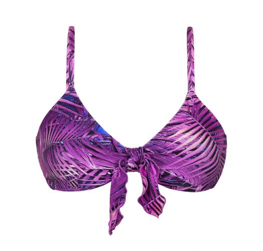Bikini Tops Purple Leaves Bra Bikini Top Top Ultra Violet Bra