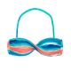 Blue and coral bandeau top with removable strap - TOP UPBEAT BANDEAU