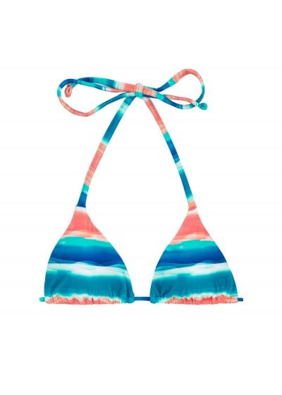 Blue and coral sliding triangle top - TOP UPBEAT INVISIBLE