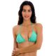 Water green triangle top with wavy edges - TOP UV-ATLANTIS TRI