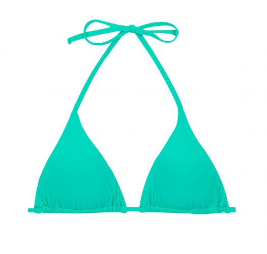 Parte superior de bikini triangular tipo cortina en verde agua con almohadillas de espuma extraíbles - TOP UV-ATLANTIS TRI-INV