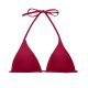 Reggiseno bikini triangolo a tendina rosso rubino, con imbottiture in schiuma rimovibili - TOP UV-DESEJO TRI-INV