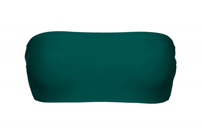Dark green bandeau pull-on bikini top - TOP UV-GALAPAGOS BANDEAU-RETO