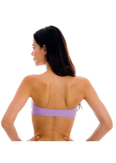 Lilac bandeau pull-on bikini top - TOP UV-HARMONIA BANDEAU-RETO