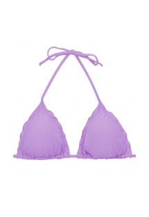 Lilakleurige driehoekige bikinitop met golvende randen - TOP UV-HARMONIA TRI