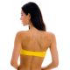Żółty wciągany top bikini bandeau - TOP UV-MELON BANDEAU-RETO