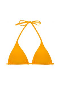 Oranjegele bikinitop met driehoekige cups en verwijderbare pads - TOP UV-PEQUI TRI-INV
