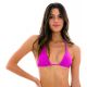 Top de bikini de triángulo corredizo rosa magenta con relleno de espuma extraíble - TOP UV-PINK TRI-INV
