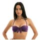Iridescent purple bandeau top with removable stripes - TOP VIENA BANDEAU