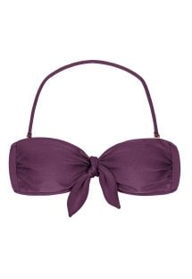 Top bandeau púrpura iridiscente con lazo removibles - TOP VIENA BANDEAU