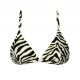 Black & white tiger print triangle top - TOP WILD-BLACK TRI-FIXO