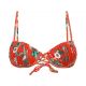 Red floral push-up balconette bikini top - TOP WILDFLOWERS BALCONET-PUSHUP