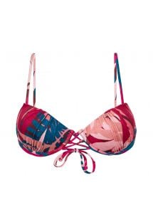 Pink & blue push-up bikini top - TOP YUCCA BALCONET-PUSHUP