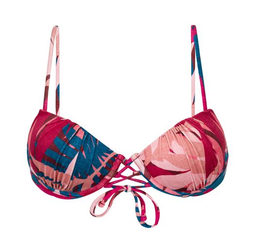 omdraaien pit Moskee Bikini Tops Pink & Blue Push-up Bikini Top - Top Yucca Balconet-pushup