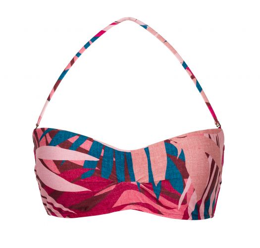 Pink & blue bandeau top with a clip - TOP YUCCA BANDEAU-PLI