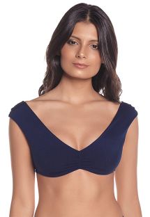 Navy bra bikini top with back bow knot - TOP AURORA ULTRAMARINE BLUE