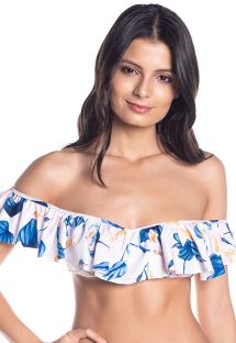 BBS X SAHA - bandeau bikini top with flounce - TOP CUMBIA FLORAL SWEETNESS