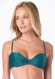 Dark green padded balconette top - TOP FIXED INTIMATES