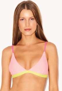 Neonowy różowy trójkątny top do bikini - TOP SPLASH MIRA NEON