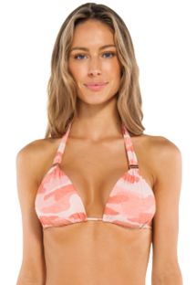 Accessorized pink camo bikini top - TOP BIA TUBE CAMU