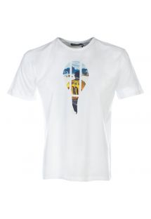 Camiseta blanca con pintura de frescobol / Neymar Jr - T-SHIRT BAT NEYMAR