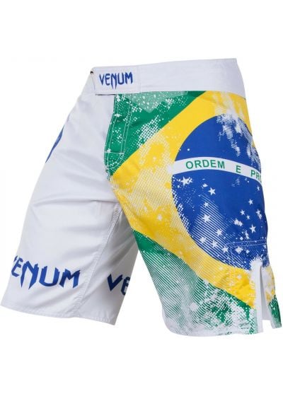 Мужской плавательный костюм - VENUM BRAZILIAN FLAG FIGHTSHORTS - WHITE
