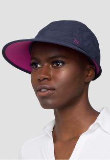 Marine & pink feminine cap - SPF50 - VISEIRA NICE SHOCK - SOLAR PROTECTION UV.LINE